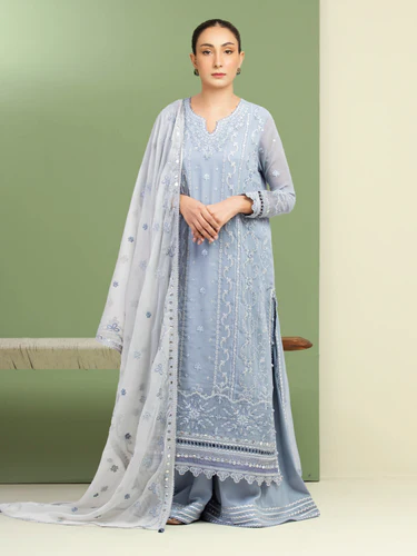 Turquoise Bay Unstitched Lawn Ensemble