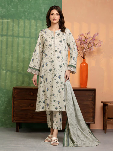 Blush Horizon Unstitched Lawn Ensemble