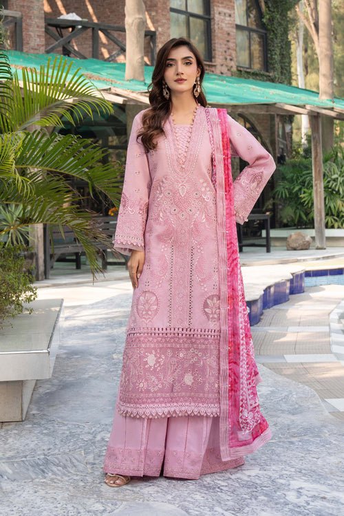 Blush Horizon Unstitched Lawn Ensemble