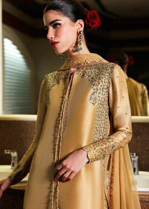 Champagne Mist Unstitched Raw Silk Ensemble