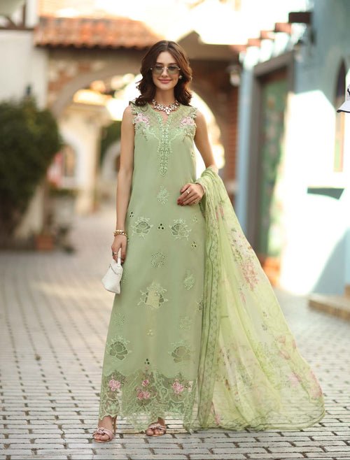 Pistachio Charm Unstitched Embroidered Ensemble
